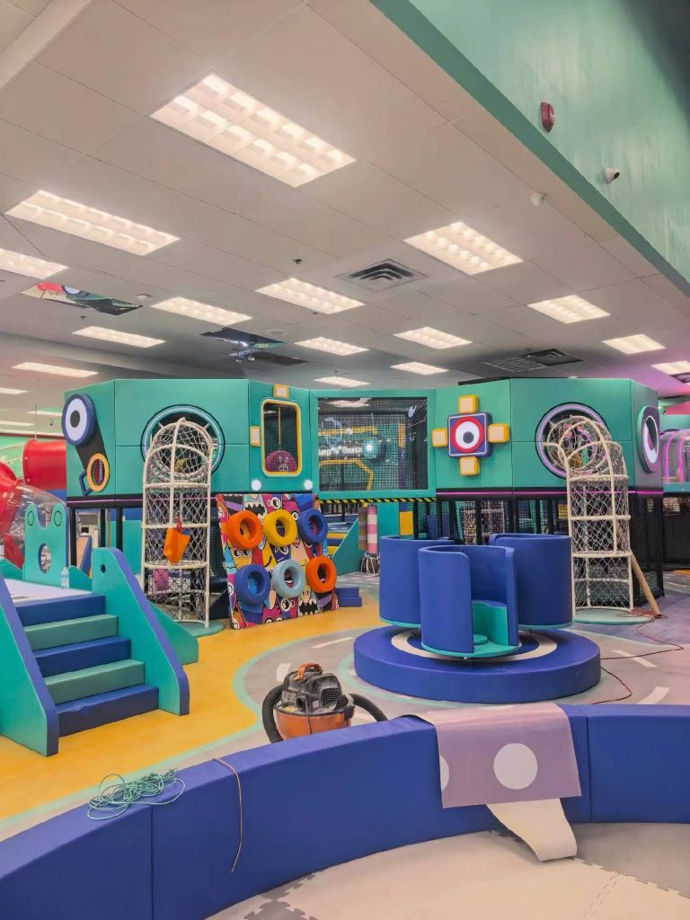 Neon indoor playground venue