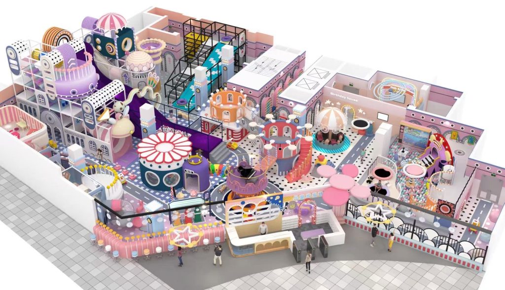 Pastel space playground design concept